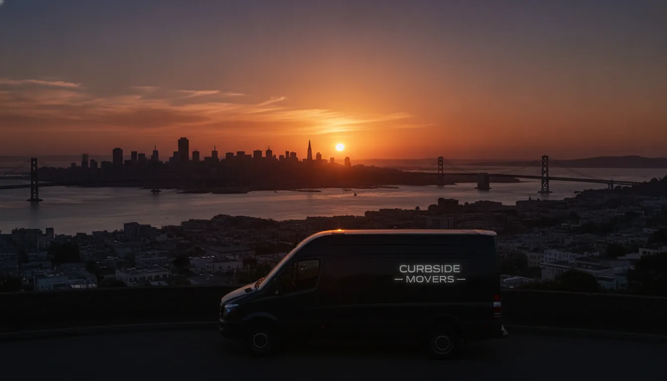 Bay Area sunset cityscape